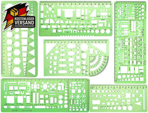 Zeichenschablonen set für - set,