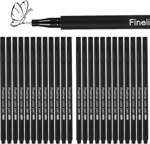 Fineliner set schwarz - fineliner,