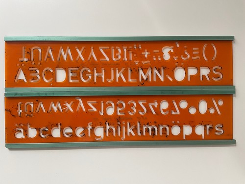Set zeichenschablonen mm - set, 20