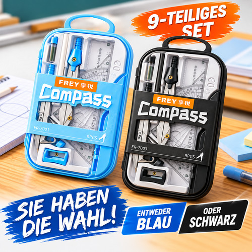 Zirkel set teilig - teilig, etui