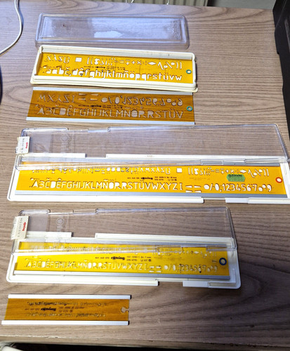 Großes set schriftschablnen - großes,